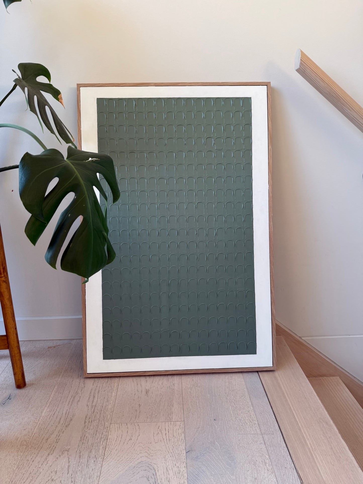 Textured Wall Art | Olive Droplets