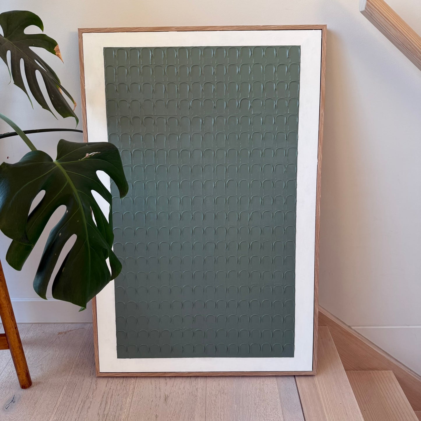 Textured Wall Art | Olive Droplets