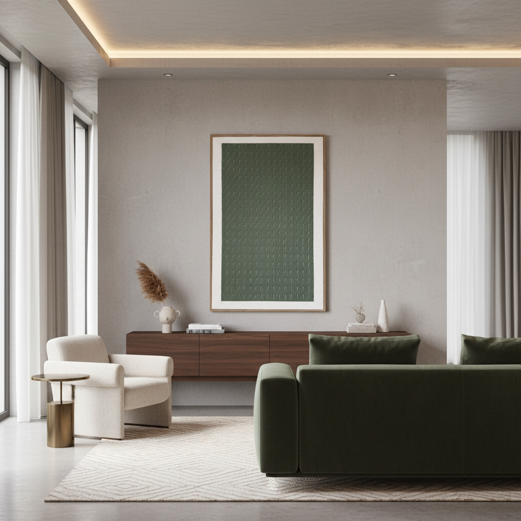 Textured Wall Art | Olive Droplets