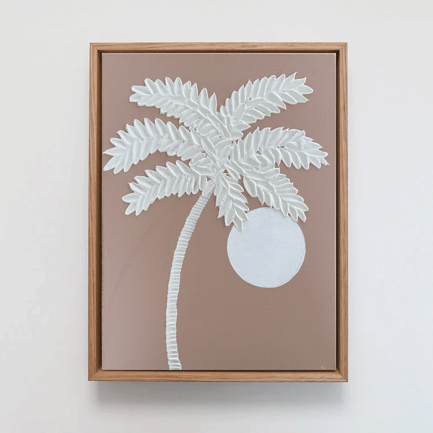 Palm Textured Wall Art | Minimal Hand-Textured Artwork