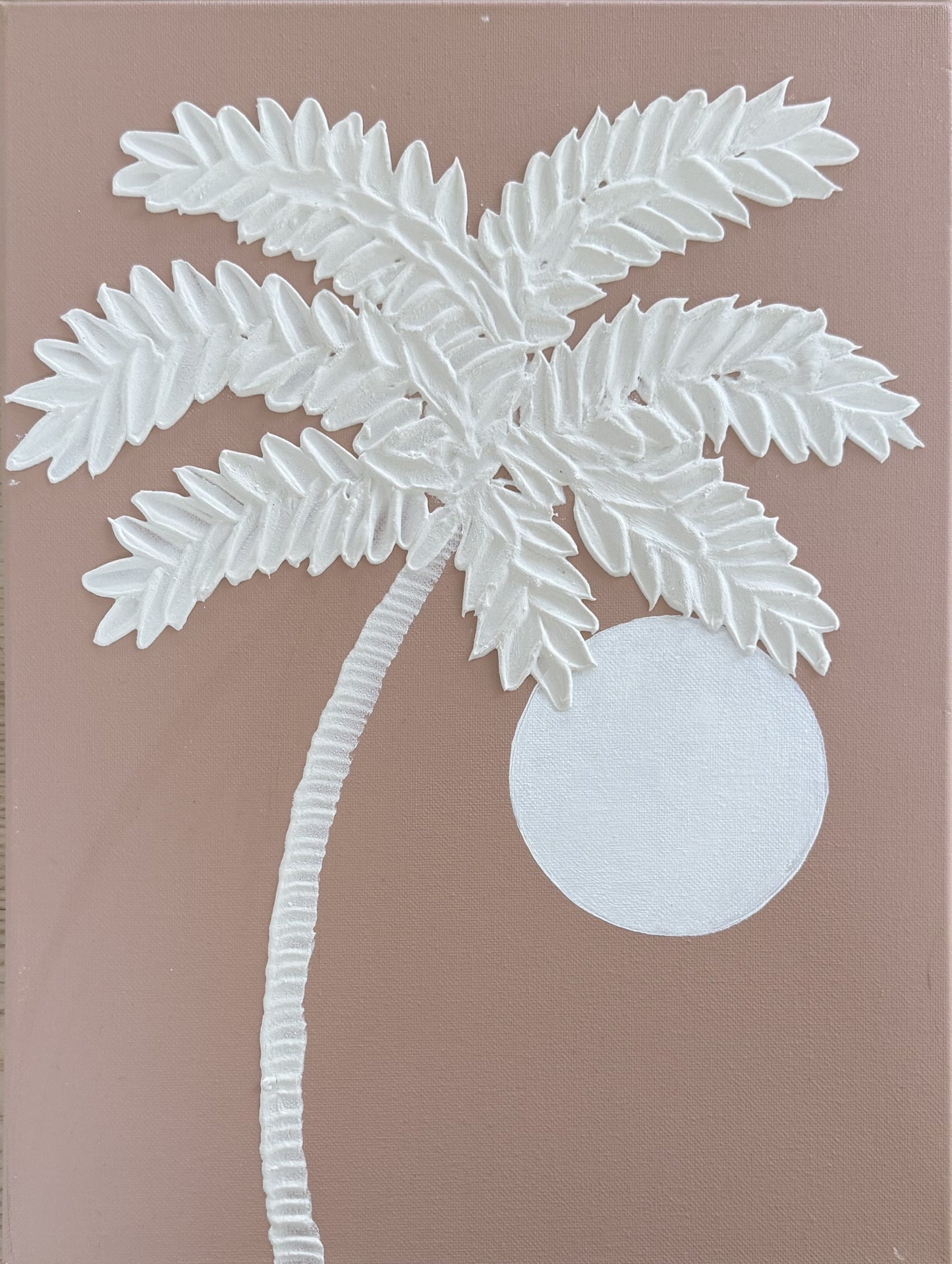 Palm Textured Wall Art | Minimal Hand-Textured Artwork